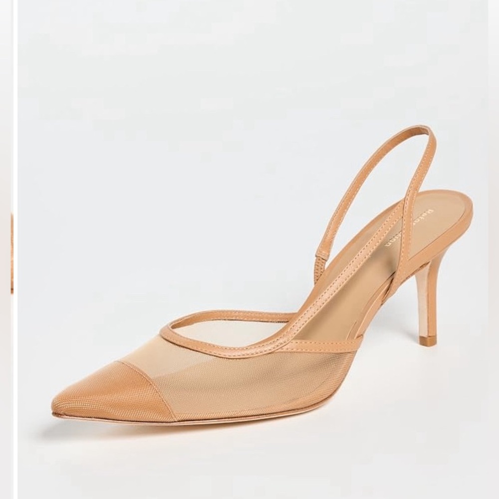 Reformation Nude Slingback Heels